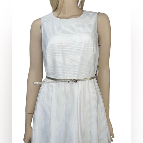 Calvin Klein Belted White Dress - Picture 2 of 9
